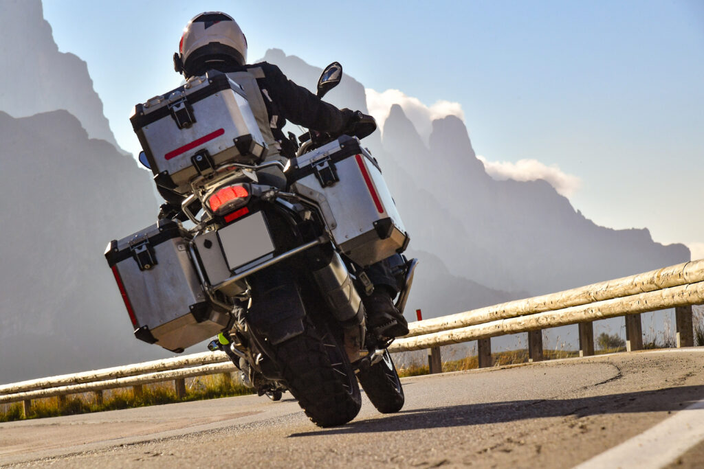 Motorradfahrer Alpenstraße